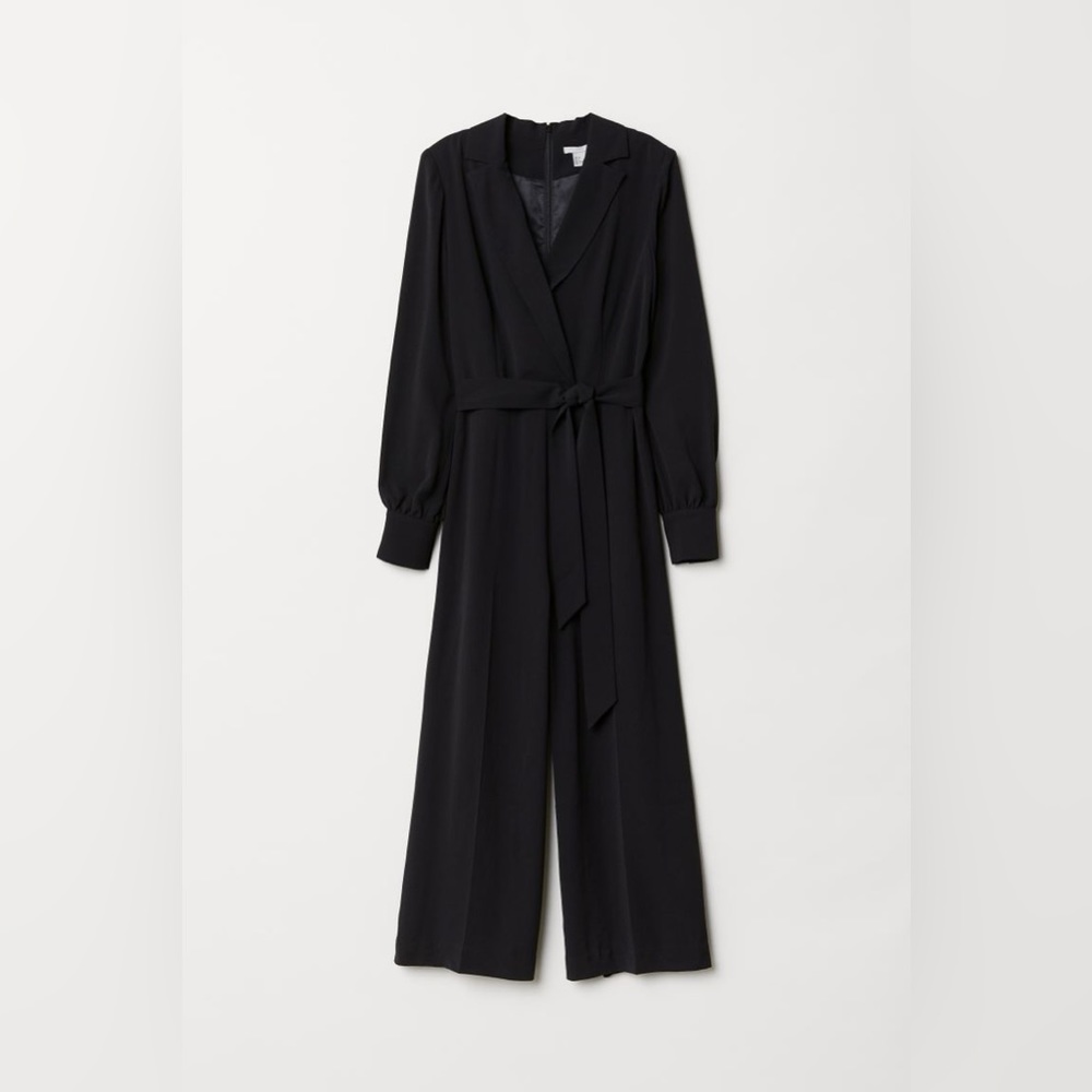 H&M Black Jumpsuit Wide Legs